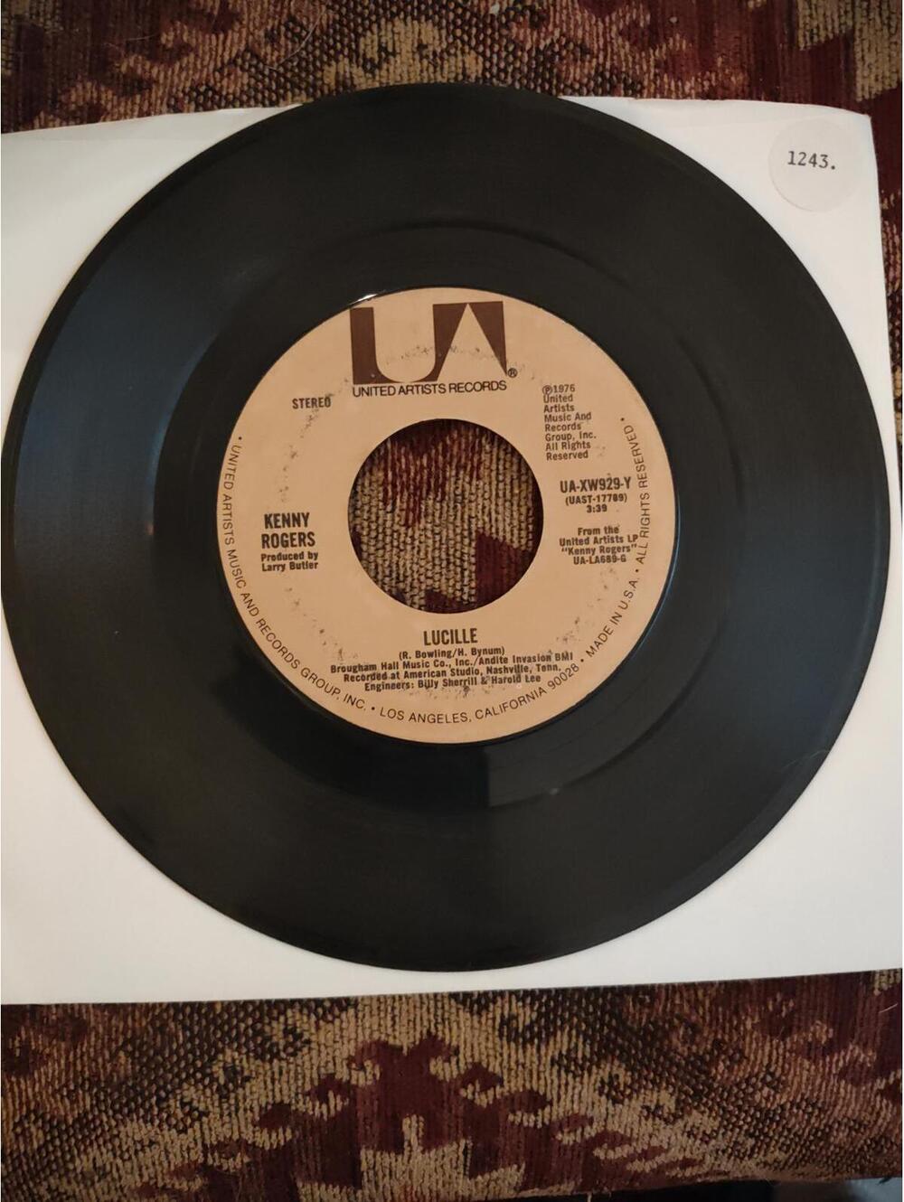 Kenny Rogers - Lucille / till I get it right  - NM vinyl 45